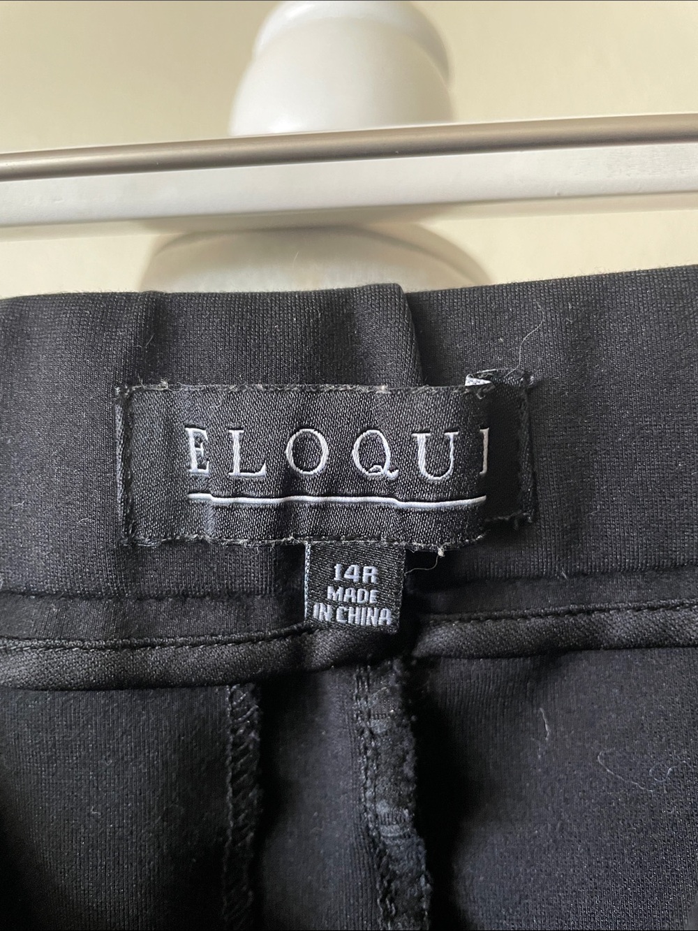 ELOQUII Black Stretch Ankle Dress Pants Size 14R | Pull-On Office Trousers - Picture 6 of 9
